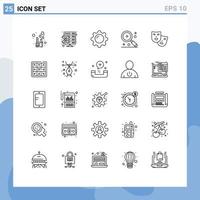 25 Creative Icons Modern Signs and Symbols of ui in cosmetics find mirror Editable Vector Design Elements