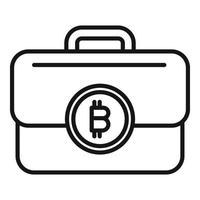 Bitcoin case icon outline vector. Crypto money vector