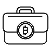 Bitcoin case icon outline vector. Crypto money vector