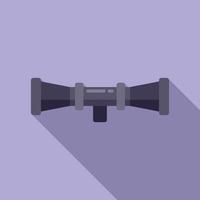 Modern sight icon flat vector. Rifle gun vector