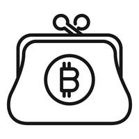 Digital wallet icon outline vector. Crypto money vector