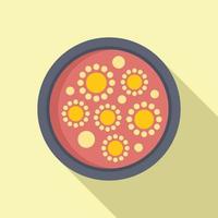 Microbiology icon flat vector. Petri dish vector