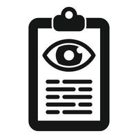 Eye check clipboard icon simple vector. Test care vector