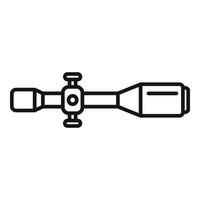 Telescopic sight icon outline vector. Rifle scope vector