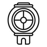 Sight icon outline vector. Rifle scope vector