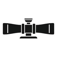 Target scope icon simple vector. Rifle gun vector