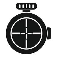 Sniper sight icon simple vector. Rifle scope vector