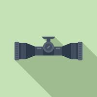 View sight icon flat vector. Rifle scope vector