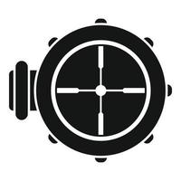 Scope sight icon simple vector. Rifle gun vector