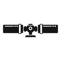 Metal scope icon simple vector. Rifle target vector