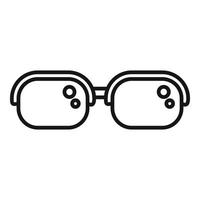 vector de contorno de icono de anteojos de visión. Examen de ojos