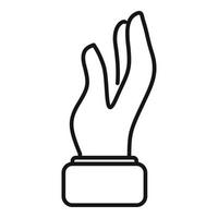 Take hand icon outline vector. Arm pose vector