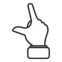 Rock hand icon outline vector. Pose sign vector