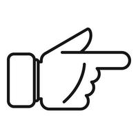 Show finger icon outline vector. Hold ok vector