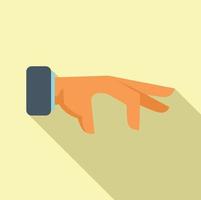 Hand gesture icon flat vector. Finger hold vector