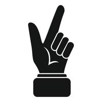 Show gesture icon simple vector. Finger hold vector