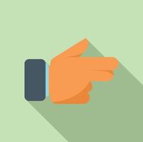 Show hand icon flat vector. Finger gesture vector