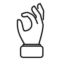 Show gesture icon outline vector. Arm pose vector