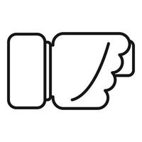 Fist sign icon outline vector. Arm pose vector