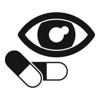 Vision capsule icon simple vector. Eye test vector