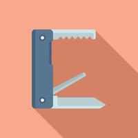 Folding multitool icon flat vector. Army knife vector