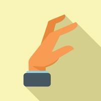 Ok gesture icon flat vector. Finger hold vector