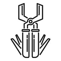 Knife icon outline vector. Army multitool vector