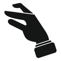 Move gesture icon simple vector. Finger hold vector