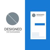 Cancel Forbidden No Prohibited Grey Logo Design and Business Card Template vector