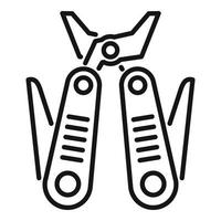 Multitool icon outline vector. Army knife vector