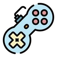 Addiction video game icon color outline vector