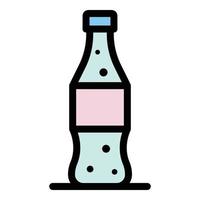 Drink bottle icon color outline vector