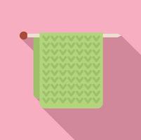 Knitting cloth icon flat vector. Wool knit vector