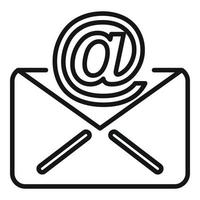 Send mail icon outline vector. Contact call vector