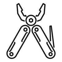 Multi tool icon outline vector. Knife kit vector