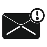 vector simple de icono de alerta de correo. llamar contacto