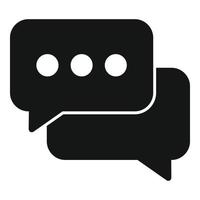 vector simple de icono de chat de información. llamada de contacto