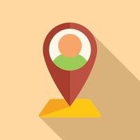 Support location icon flat vector. Office service vector