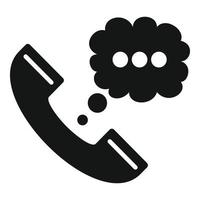 vector simple de icono de llamada de teléfono. contacto con el cliente