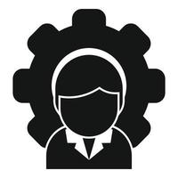 Gear support icon simple vector. Office service vector