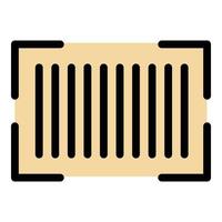 Scan barcode icon color outline vector
