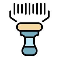 Inventory barcode scanner icon color outline vector