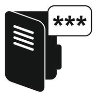 Folder privacy icon simple vector. Data protect vector