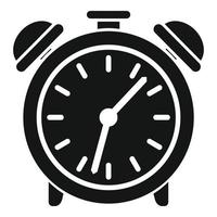 Alarm clock icon simple vector. Work control vector