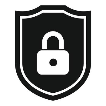 Shield privacy icon simple vector. Data protect vector