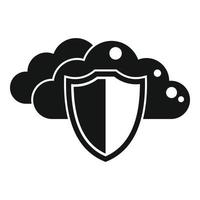 Data cloud privacy icon simple vector. Safe personal vector