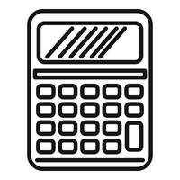 Calculator help icon outline vector. Office service vector