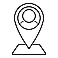 Support location icon outline vector. Office service vector