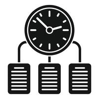 vector simple de icono de gestión de tiempo. reloj de negocios