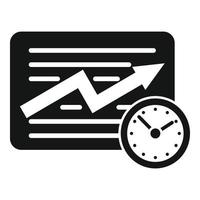 vector simple de icono de tiempo de flujo de trabajo. tarea de control